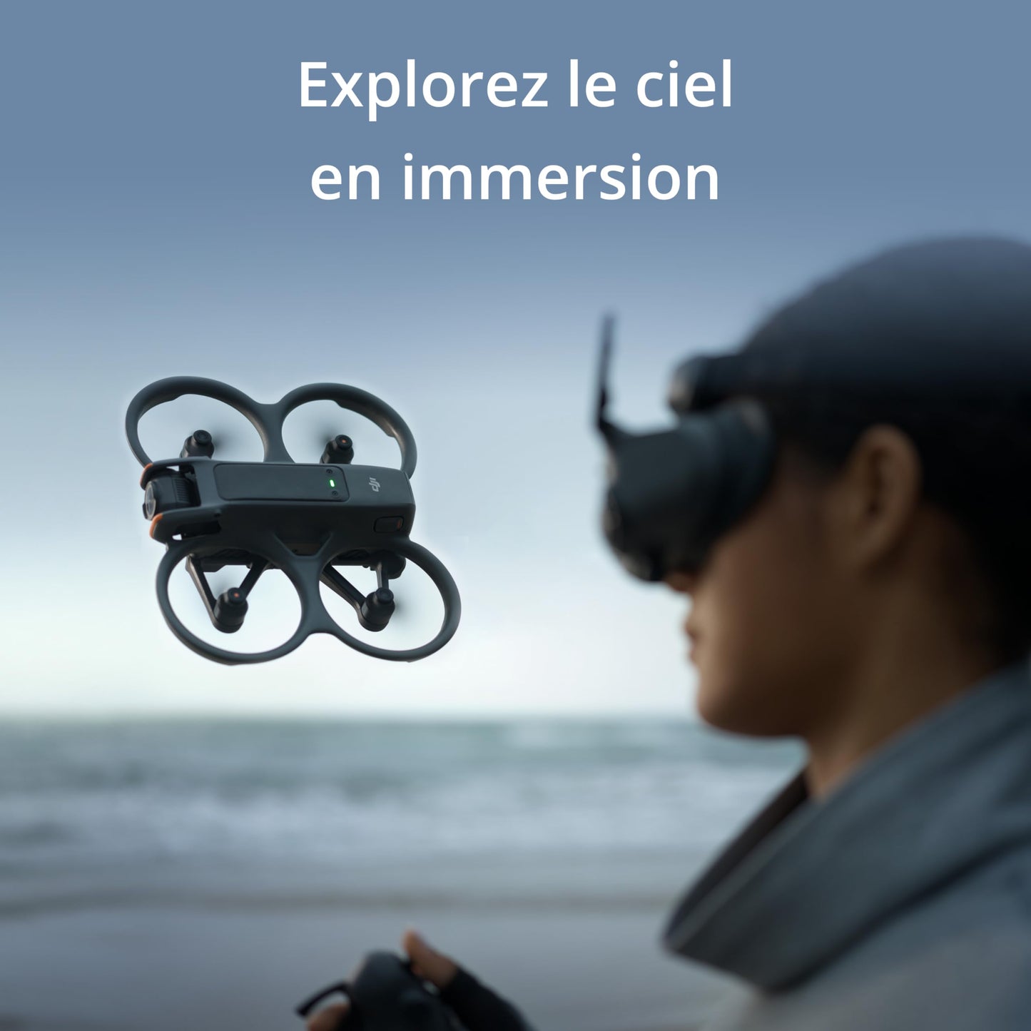 Bundle Fly Smart DJI Avata 2 (trois batteries), drone FPV avec caméra 4K, expérience immersive, protection d’hélice intégrée, FOV de 155°, drone caméra avec Goggles N3 et RC Motion 3