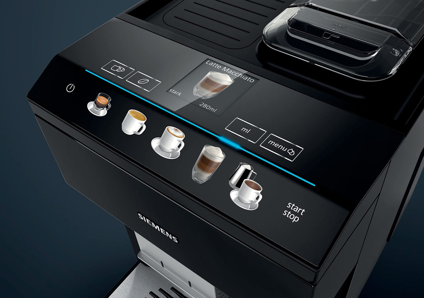 Siemens EQ.500 classic TP503R09 – Machine à café automatique avec écran TFT – Bac à grains et réservoir café moulu – 6 programmes – iAroma System – Co