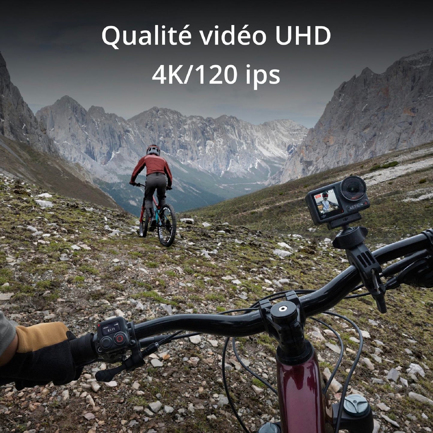 DJI Bundle Osmo Action 4 Standard - Caméra d’Action étanche 4K/120 IPS avec capteur 1/1,3 Pouce, des Images saisissantes en Basse lumière, des Couleurs D-Log M 10 Bits, Batterie 1 770 mAh prolongée