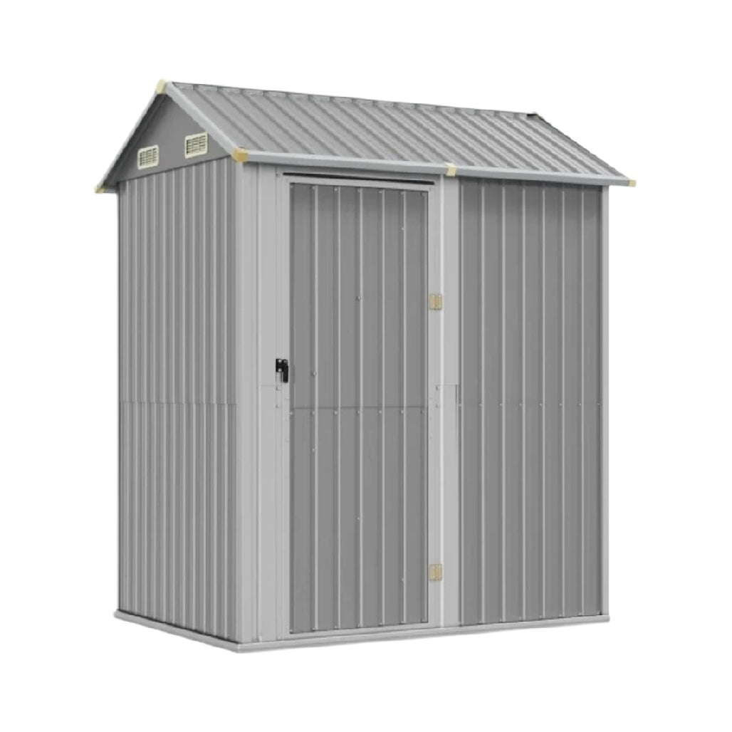 Cabane de rangement extérieure en métal pour jardin - 150 x 80 x 180
