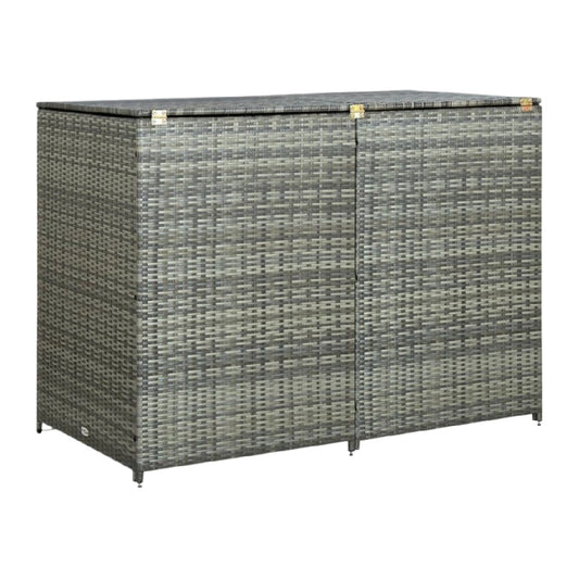 Coffre de rangement en résine tressée pour extérieur - 150 x 75 x 75