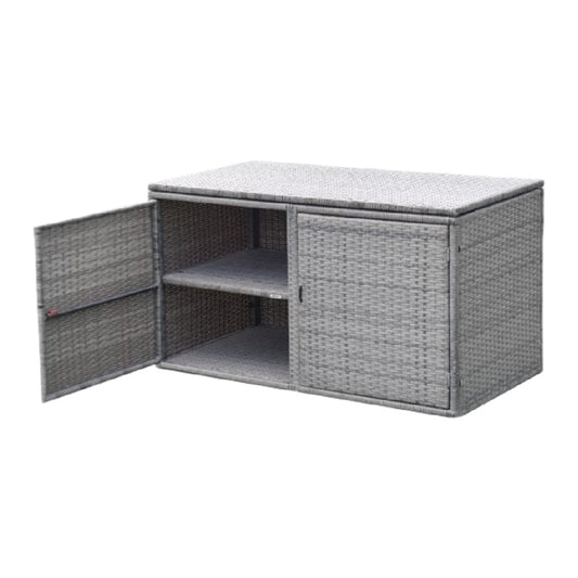 Meuble de rangement extérieur en résine tressée - 120 x 60 x 55
