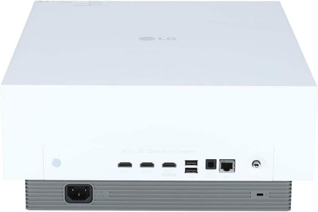 LG CineBeam Vidéoprojecteur Laser HU810PW Home Cinema 2700 Lumen, 4K UHD 2160p, Projection Entre 40"~300", LG Smart webOS 5.0, Bluetooth Audio, AirPla