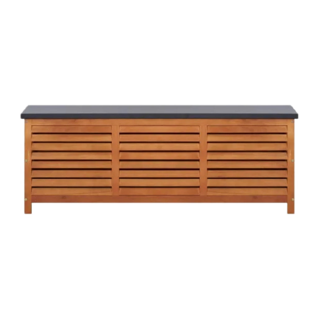 Commode de rangement en bois avec panneaux en lattes - 130 x 45 x 50