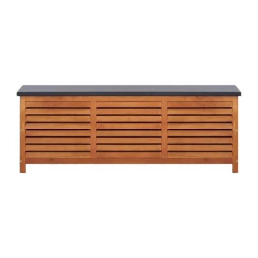 Commode de rangement en bois avec panneaux en lattes - 130 x 45 x 50