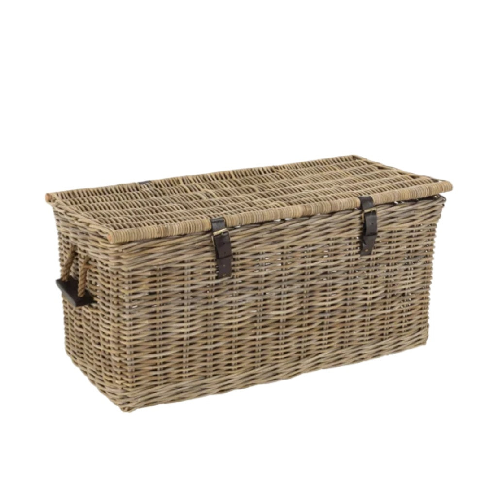 Panier de rangement en osier pour utilisation domestique - 80 x 40 x 40