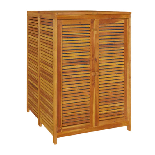 Meuble de rangement en bois avec portes à lames - 80 x 40 x 90