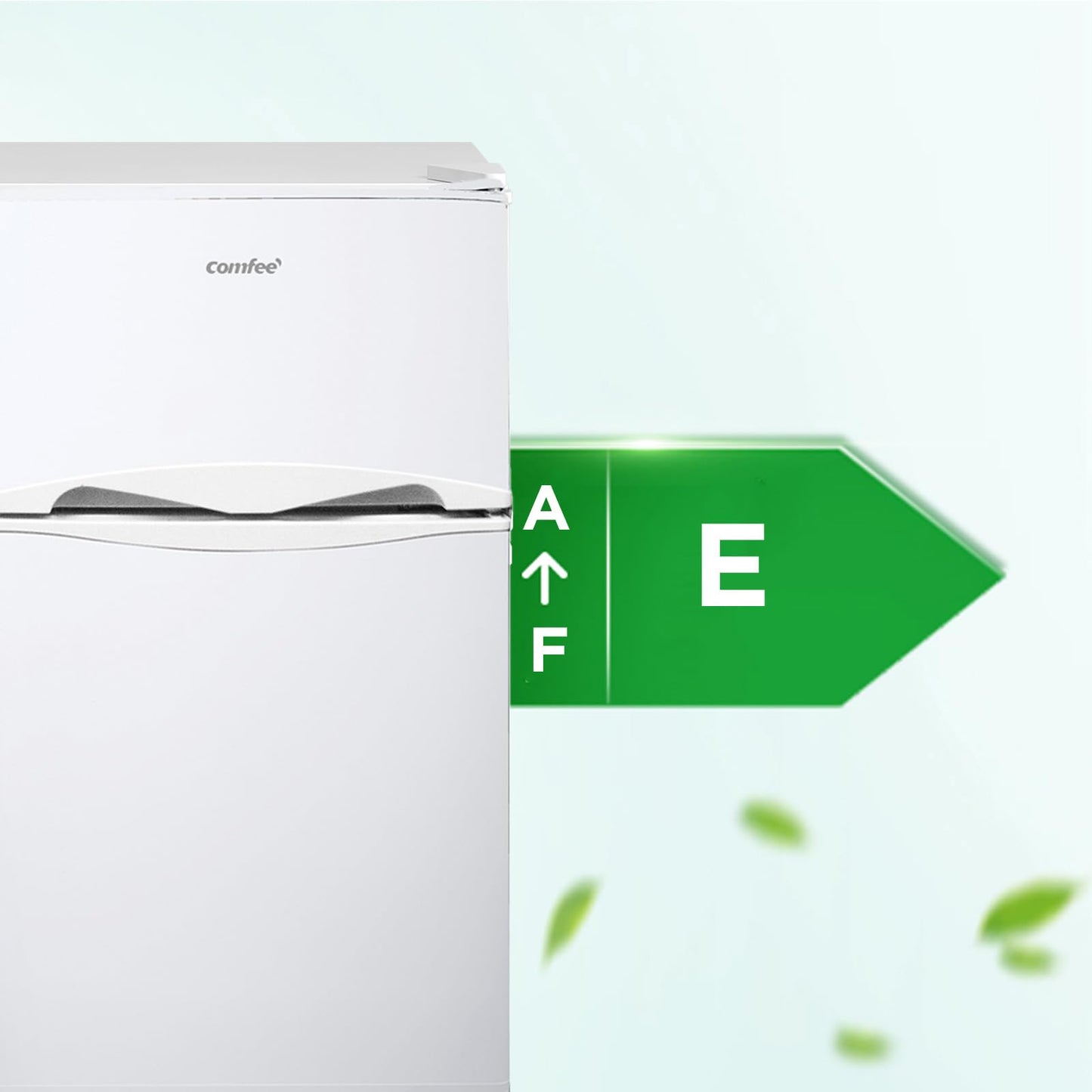 COMFEE' RCT87WH2(E) Réfrigérateur Congélateur Sous Plan, Petit Réfrigérateur Congélateur 87L avec Éclairage, Étagères Amovibles, Thermostats Réglables, Portes Réversibles, Blanc [Classe Énergétique E]
