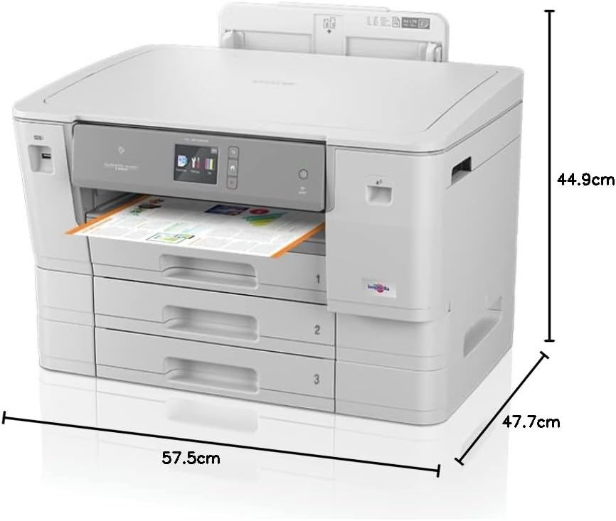 Brother HL-J6010DW | Imprimante Jet d'encre Couleur | Format A3 |Wi-FI | NFC | Jusqu'à 30 Pages par Minute | Recto-Verso | Inclus Cartouches de Démarrage Haute Capacité