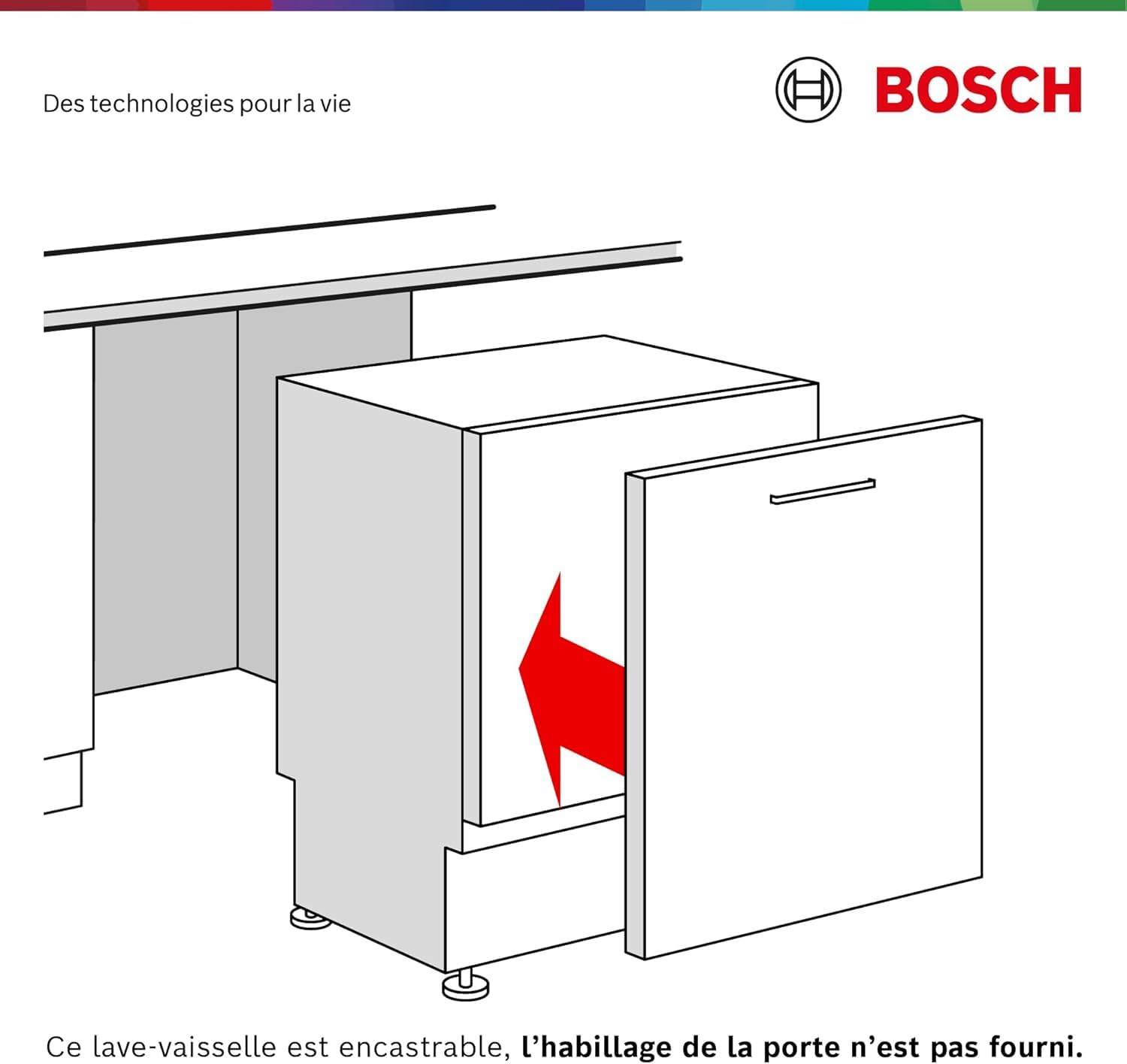 Bosch SMV4EVX02F, Série 4, Lave-vaisselle 60 cm, Encastrable