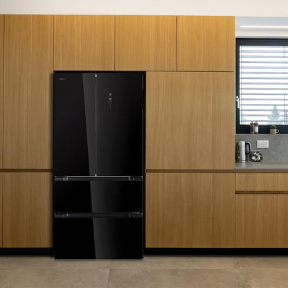 Cecotec Refrigerator French Door Dark 510 L Bolero CoolMarket FD 510 Dark E. 183 cm High, 84 cm Wide, Motor Inverter Plus, Fast Cooling and Fast Freezing, MultiAirFlow, Total NoFrost