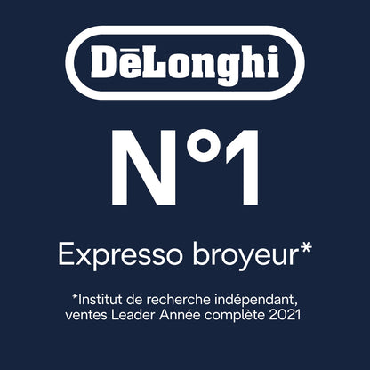 De'Longhi Dinamica Machine a Café Grain ECAM350.50.B, Machine Expresso et Cappuccino, Ecran Tactile, 1.8L, Noir