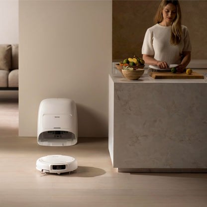 DJI ROMO S Robot Aspirateur Laveur, Aspirateur Robot de 25 000 Pa, détection de Niveau Drone, Deux Bras robotiques, 200 Jours sans Maintenance, Lavage et séchage Auto des tampons de serpillière