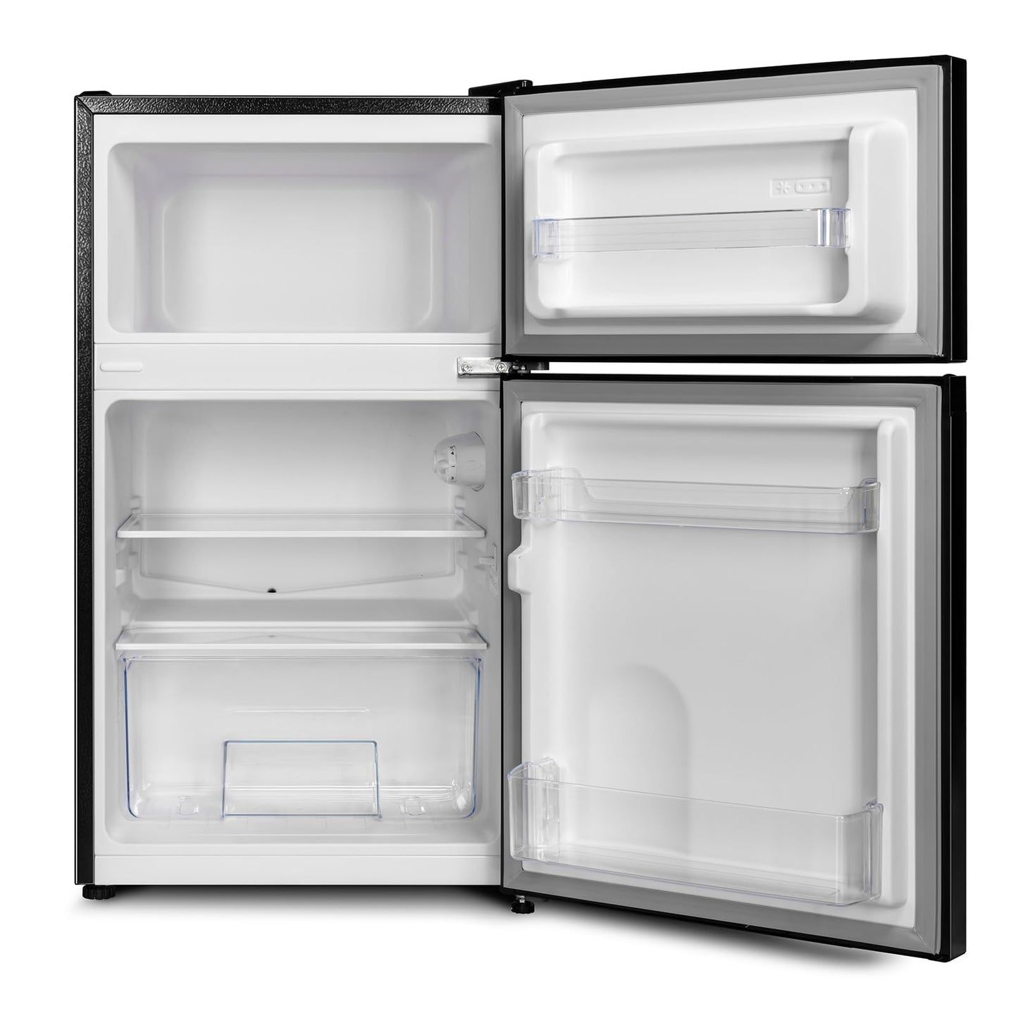 CHIQ Réfrigérateur congélateur en haut Réfrigérateur congélateur - 86 L (61/25L) - Portes réversibles, Congélateur 4 étoiles, Machine à glaçons, Garantie compresseur 12 ans, Classe E