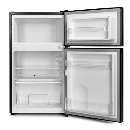CHIQ Réfrigérateur congélateur en haut Réfrigérateur congélateur - 86 L (61/25L) - Portes réversibles, Congélateur 4 étoiles, Machine à glaçons, Garantie compresseur 12 ans, Classe E