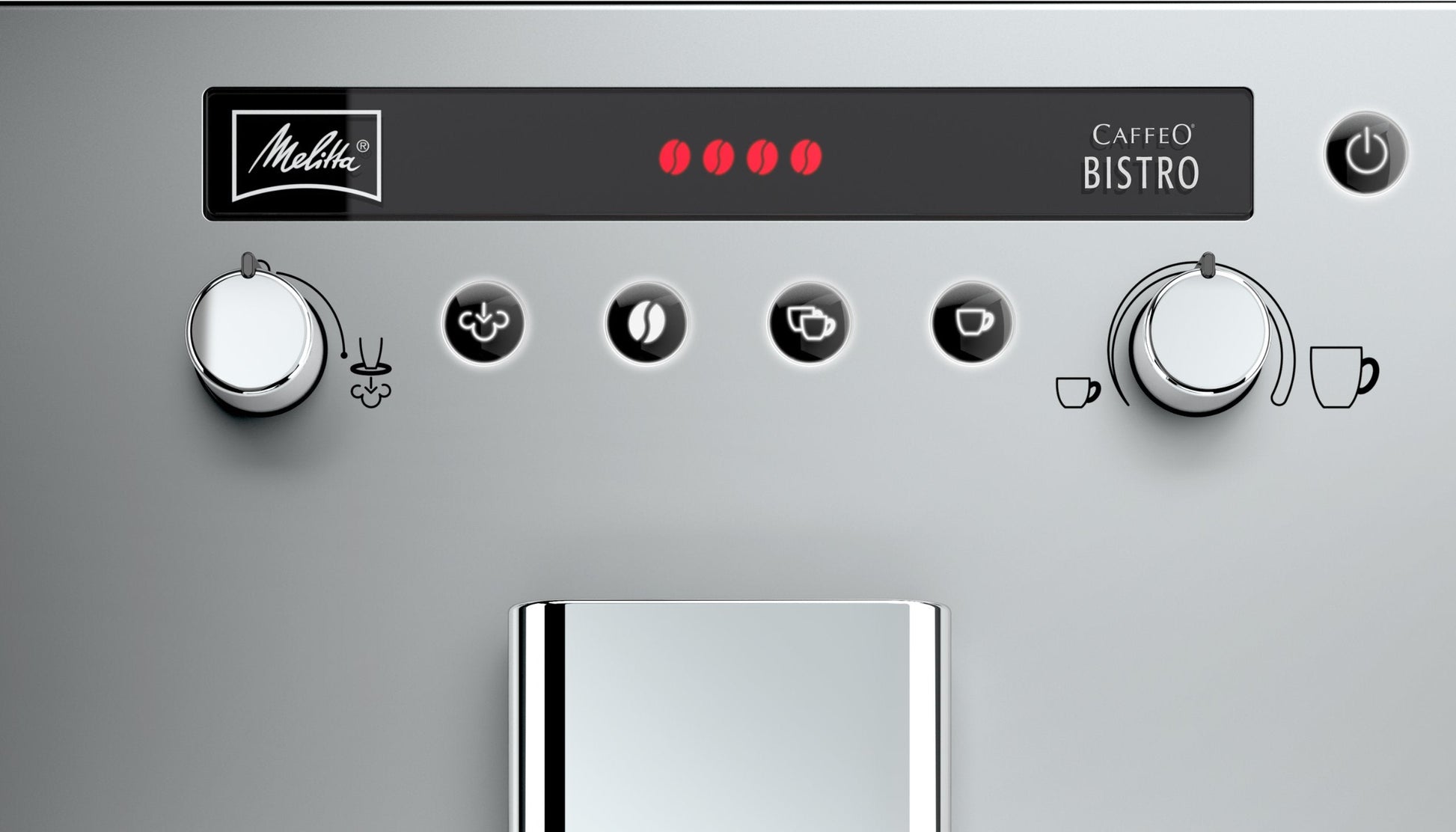 Melitta E 960-107 Caffeo Bistro- Machine Automatique à Café Expresso- Cappuccino- Argent- 15 bars
