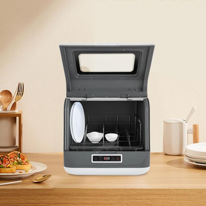 Lave-Vaisselle Portable, Mini-Lave-Vaisselle, 3 Modes De Nettoyage, Lave-Vaisselle, Etre Placé Sur Les Comptoirs, Sous Les Comptoirs, Machines A Laver Et Sur Les Etagères (Blanc)