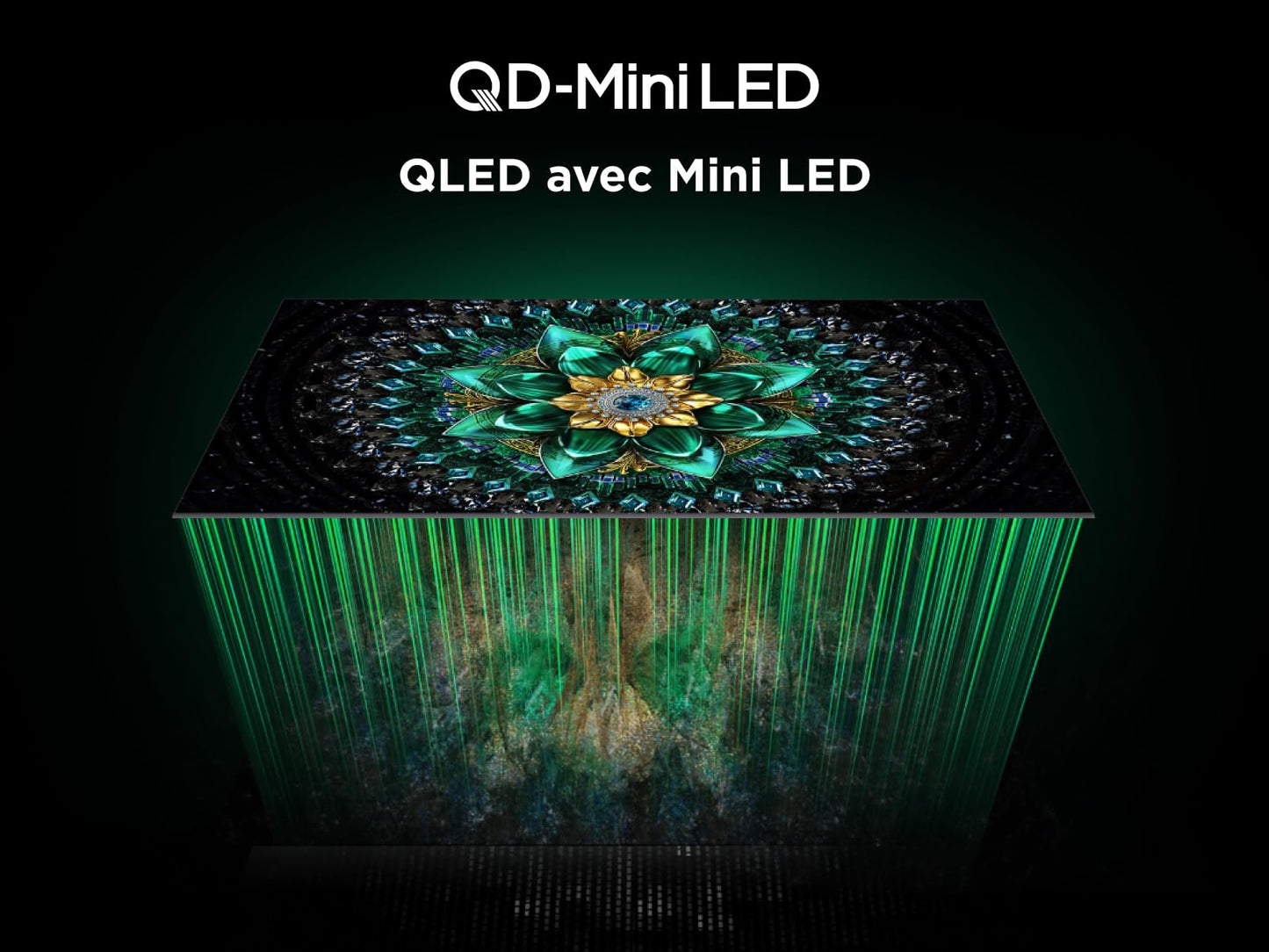 TCL 75Q6C QD-Mini LED TV, 4K HDR Premium 1000nits, Smart TV alimenté par Google (Dolby Vision IQ et Atmos, système Audio Onkyo 2.1, Motion Clarity Pro 144Hz, contrôle Vocal Mains Libres)