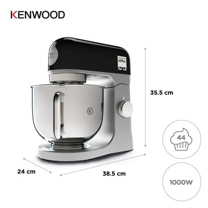 Robot pâtissier Kenwood kMix KMX750BK - bol 5 litres - 6 vitesses - 3 accessoires - noir