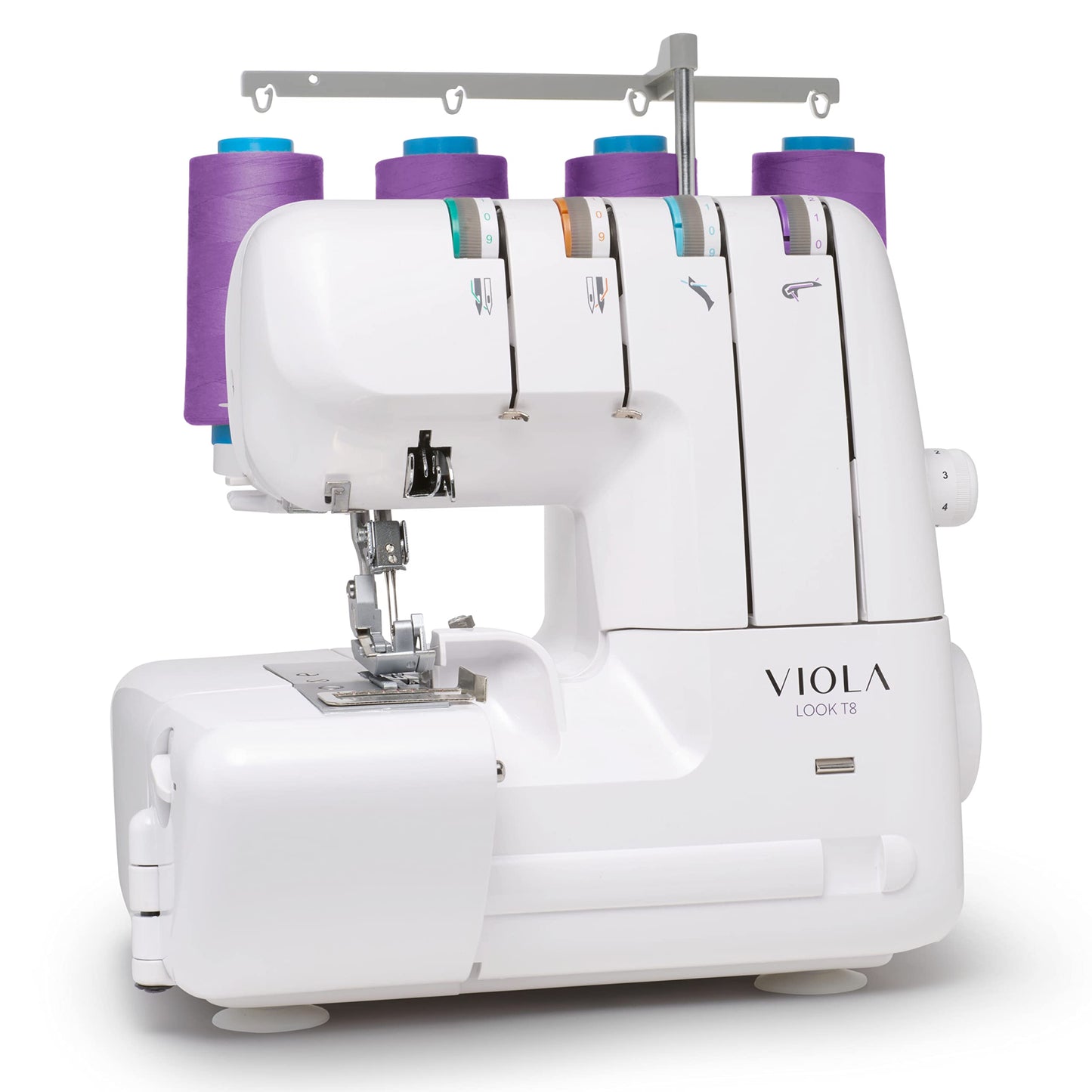 VIOLA LOOK T8 Surjeteuse avec Différentiel, Enfilage Simplifié, Machine à Coudre Overlock Facile à Utiliser 2/3/4 Fils, Lumière LED, Silencieuse