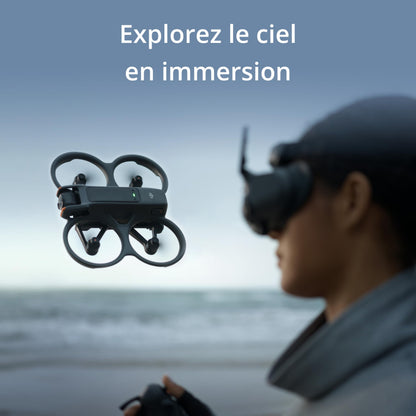 Bundle Fly Smart DJI Avata 2 (trois batteries), drone FPV avec caméra 4K, expérience immersive, protection d’hélice intégrée, FOV de 155°, drone caméra avec Goggles N3 et RC Motion 3