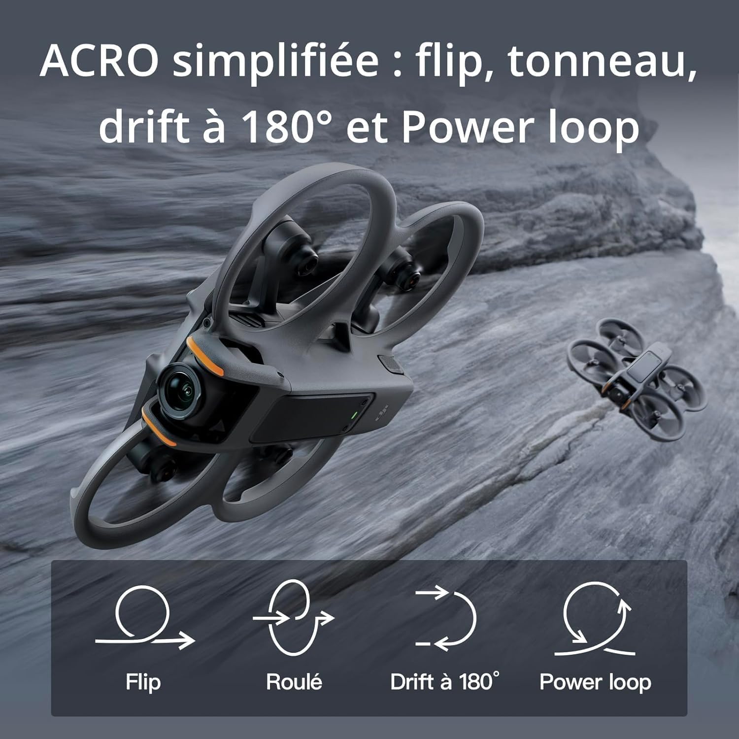 Bundle Fly Smart DJI Avata 2 (trois batteries), drone FPV avec caméra 4K, expérience immersive, protection d’hélice intégrée, FOV de 155°, drone caméra avec Goggles N3 et RC Motion 3