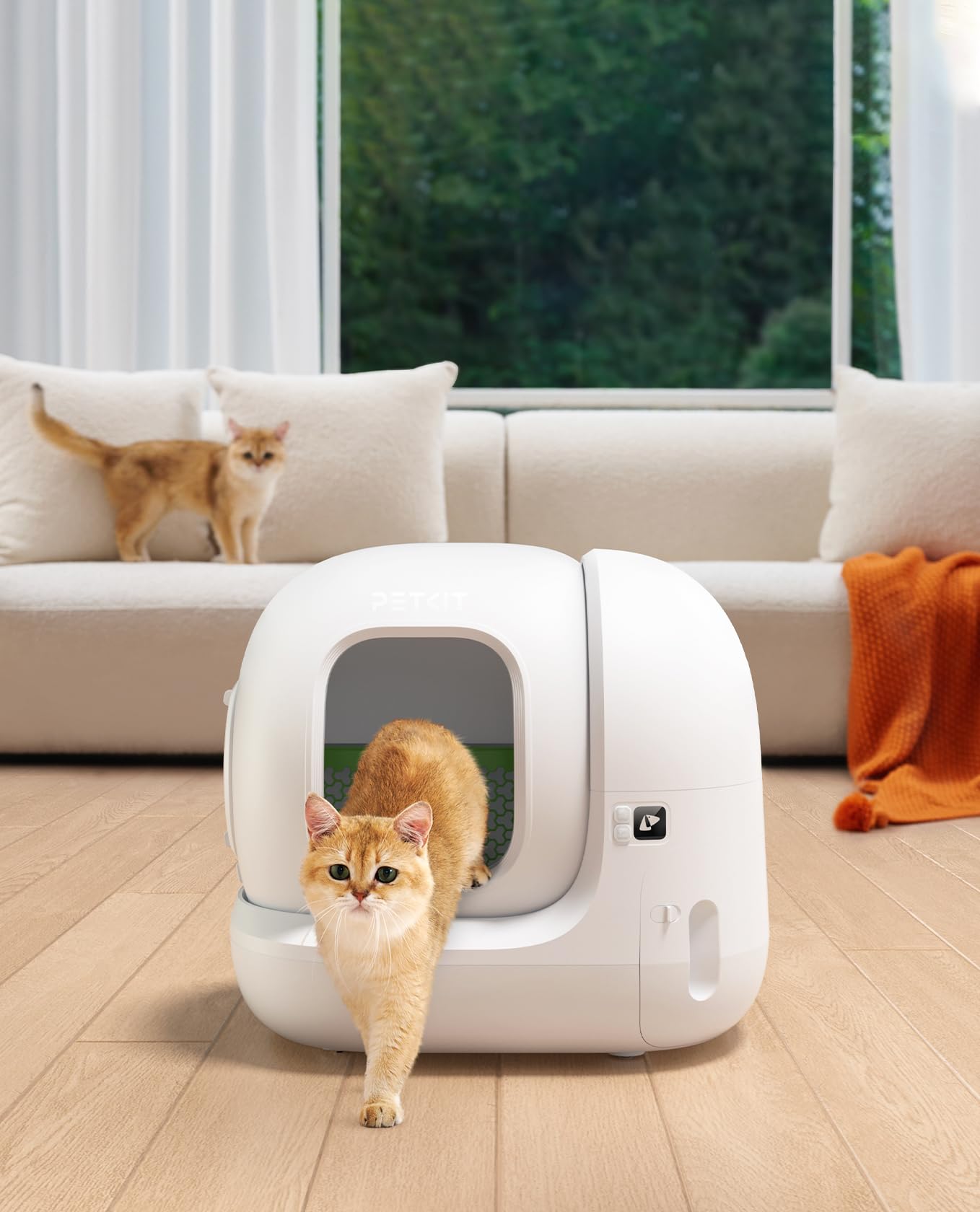 PETKIT Pura Max 2 Litiere Chat Autonettoyante, Bac à Litière Autonettoyante Amélioré, Anti-fuites/Anti-pincement/xSecure/Contrôle APP/pour Plusieurs Chats(Pas de Déodorant en Spray ou en Tampon)