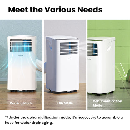 COMFEE' Climatiseur Mobile 7000 BTU/h 2kW, 3-EN-1 Refroidisseur Déshumidificateur Ventilateur, Follow me, Minuterie, Télécommande, Pour chambre et salon de 25㎡/68m³, MPPH-07CRN7, R290