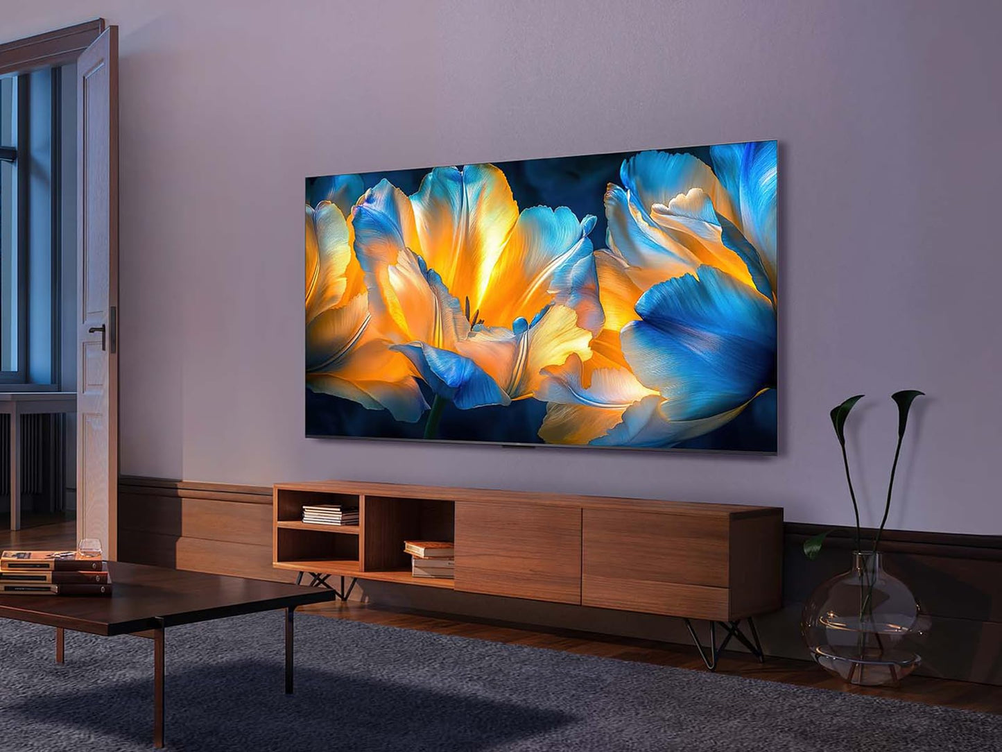 TCL 85Q6C QD-Mini LED TV, 4K HDR Premium 1000nits, Smart TV alimenté par Google (Dolby Vision IQ et Atmos, Panneau HVA Mat, système Audio Onkyo 2.1, Motion Clarity Pro 144Hz)