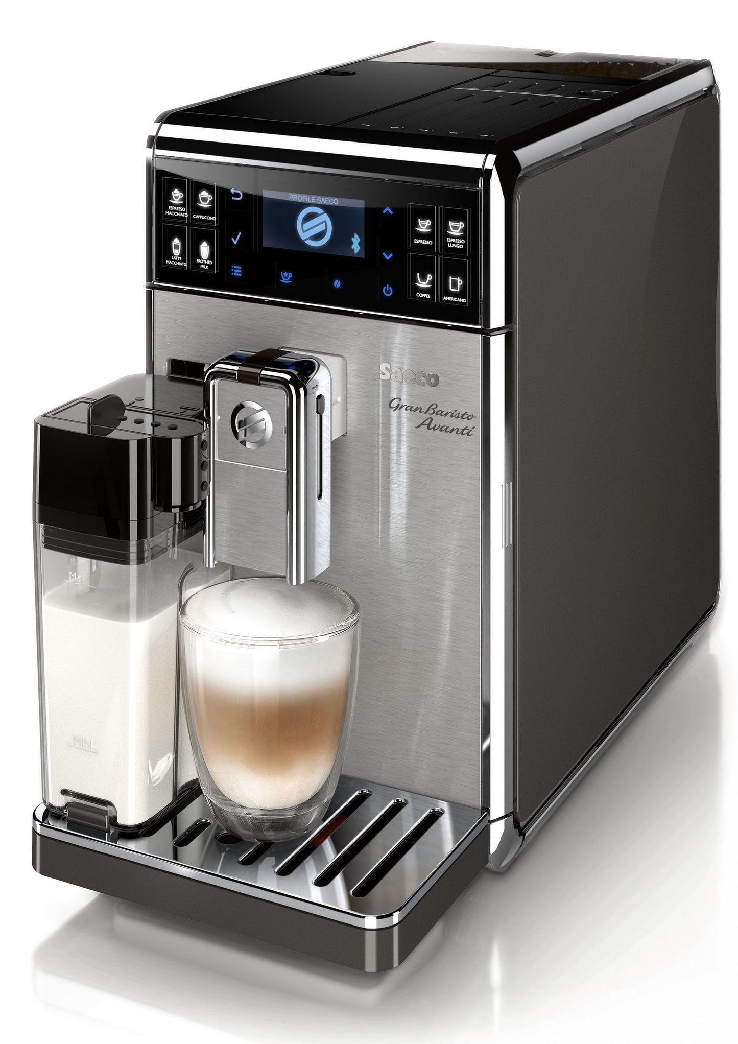 Saeco GranBaristo Avanti HD8967/01 Machine à café automatique + Application Acier/Anthracite