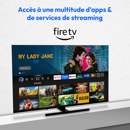 MEDION Téléviseur 55 Pouces 4k (138,8 cm) QLED Television (Fire TV, Smart, Dolby Vision HDR, Dolby Atmos, Prime Video, Bluetooth, DVB-T2, MD 855800)