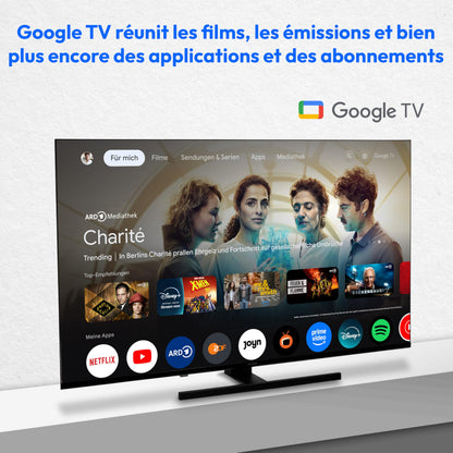 MEDION TV 43 Pouces (108 cm) QLED Television (Smart TV, 4K, Dolby Vision HDR, Prime Video, Disney+, Dolby Atmos, DTS X, Compatible avec Google TV, PVR, Bluetooth, MD 843700)