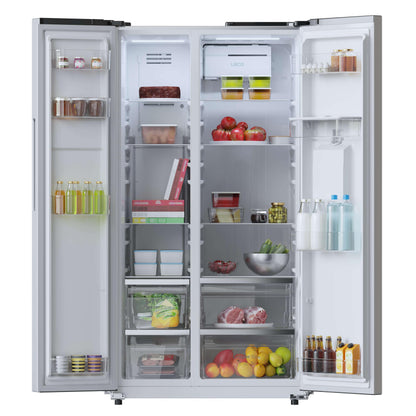 Cecotec Réfrigérateur Américain Bolero CoolMarket SBS 559 Inox E, 559 L, 177 cm x 90 cm, Classe E, Système Multi Air Flow, Total No Frost, Moteur Inve