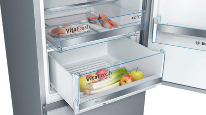 Bosch KGE398IBP - Série 6, Réfrigérateur combiné pose-libre, 201 x 60 cm, Inox anti trace de doigts