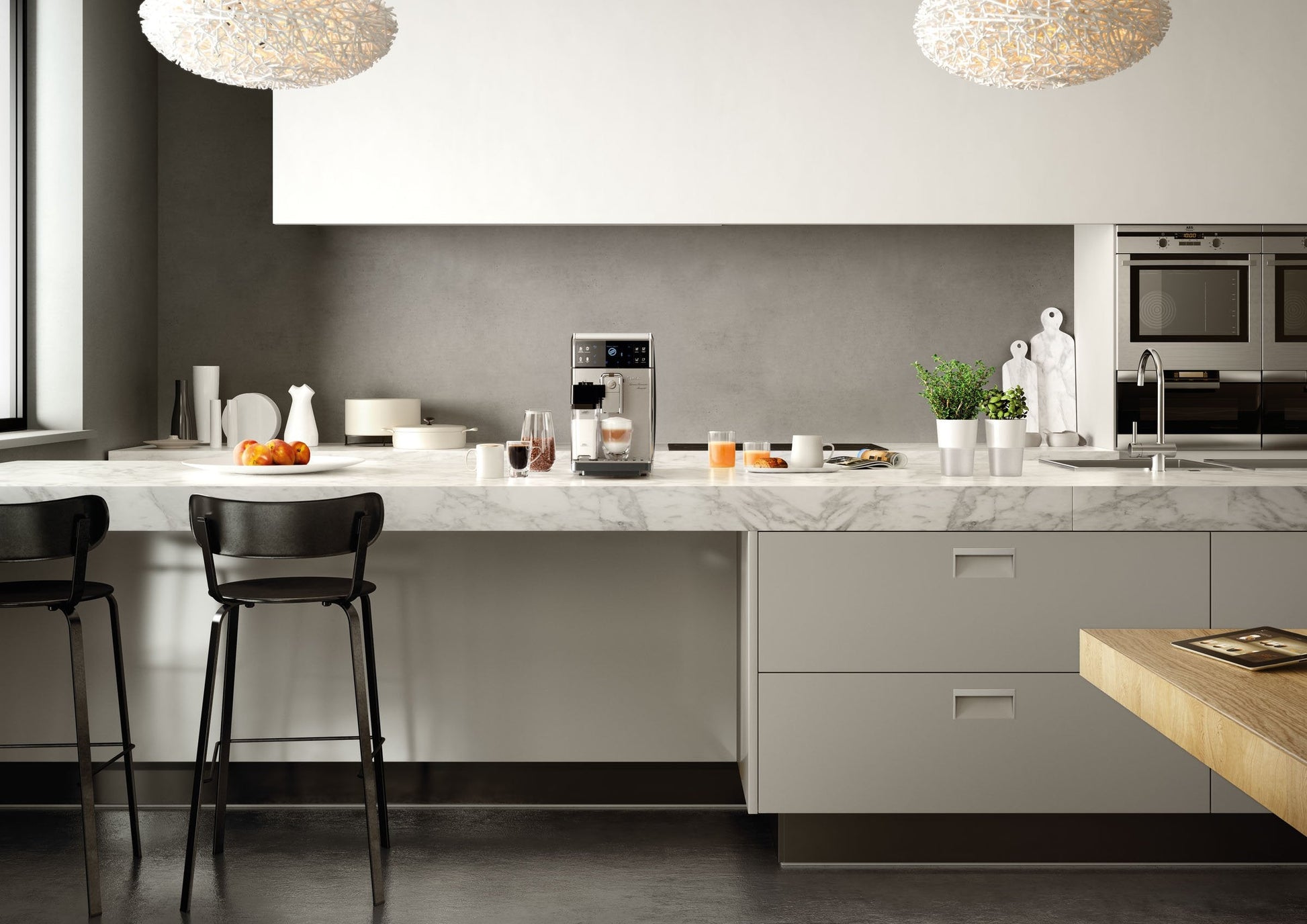 Saeco GranBaristo Avanti HD8967/01 Machine à café automatique + Application Acier/Anthracite