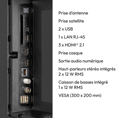 MEDION TV OLED 138,8 cm (55") (TiVo, Smart-TV, Dolby Vision HDR, Caisson de Basses, MEMC, Micro Dimming, Portail TiVo, Prime Video, Disney+, Dolby Atm